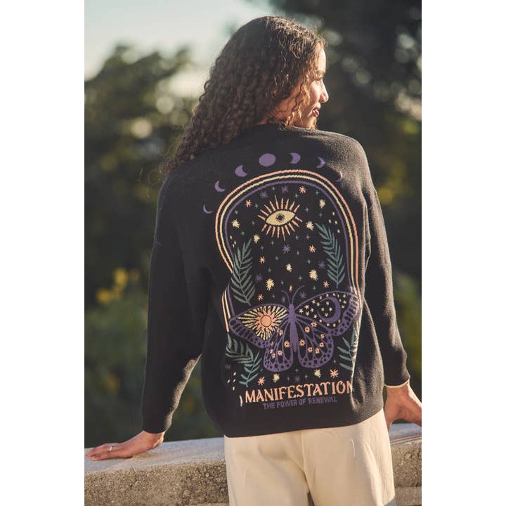 Manifest Star Cardigan for wholesale by Spiritual Gangster