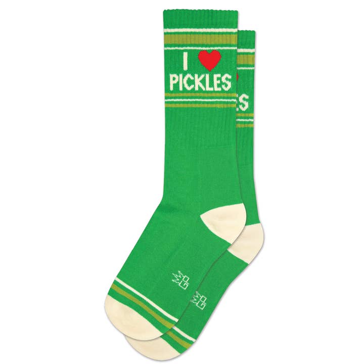 Gumball Poodle - Wholesale Socks - Unisex - I ❤️ Pickles Gym Crew Socks