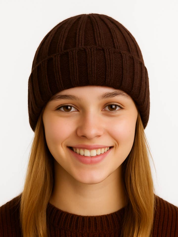 Wool Cashmere Adult Brown Beanie - Winter Bestseller Beanie for wholesale by Himmelberg Baby