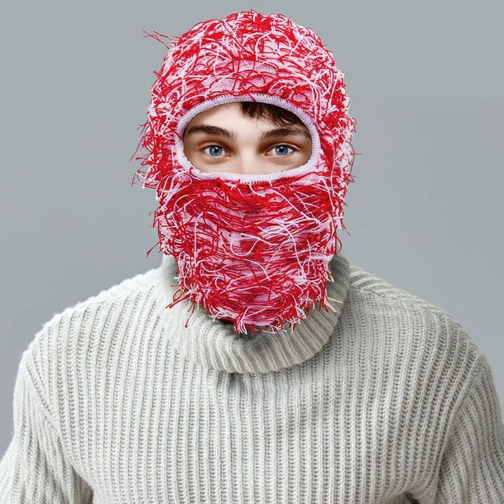 Sensibling Corp. - Wholesale Balaclava - Unisex - Distressed Fuzzy Winter Balaclava Mask Hat
6