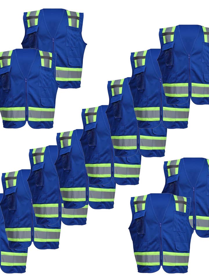 Safety with a Poly mesh Reflective Vests with Liner, for wholesale by Radyan
