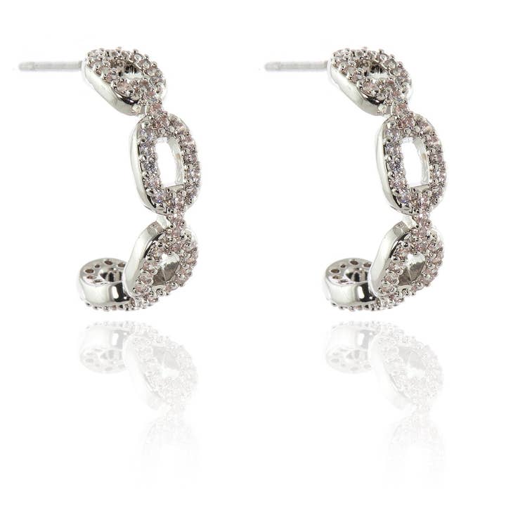 Freya Silver Hoop Earrings for wholesale by Cachet London