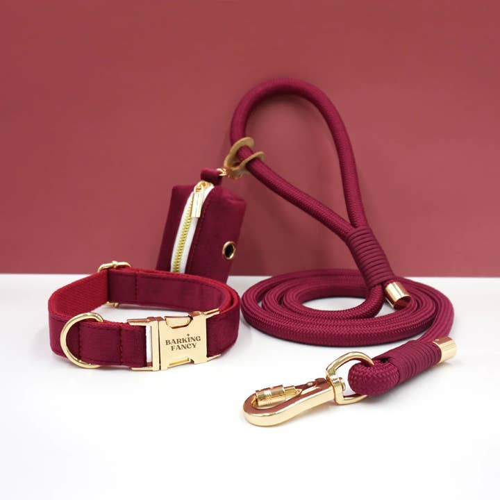 Velvet Holiday Walk Set - Wine for wholesale by Barking Fancy