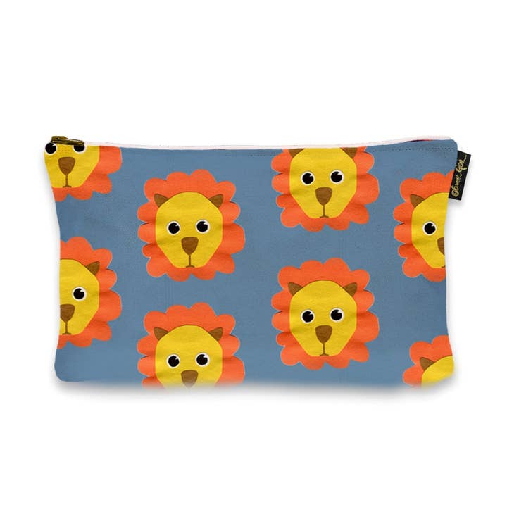 Oliver Gal Lion Pattern Art Pouch (Size 13x9) for wholesale by The Oliver Gal Artist