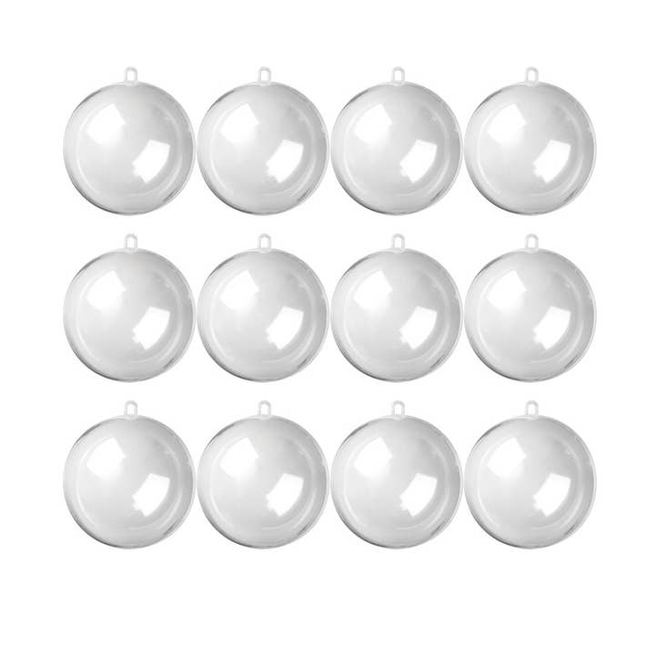 Factory Direct Craft - Wholesale Ornament Set - 100mm Clear Acrylic Fillable Ball Ornament