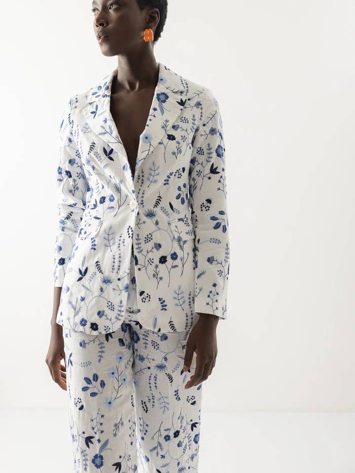 Lanidor - Wholesale Blazer - Women's - Floral Print Blazer (426901-8)