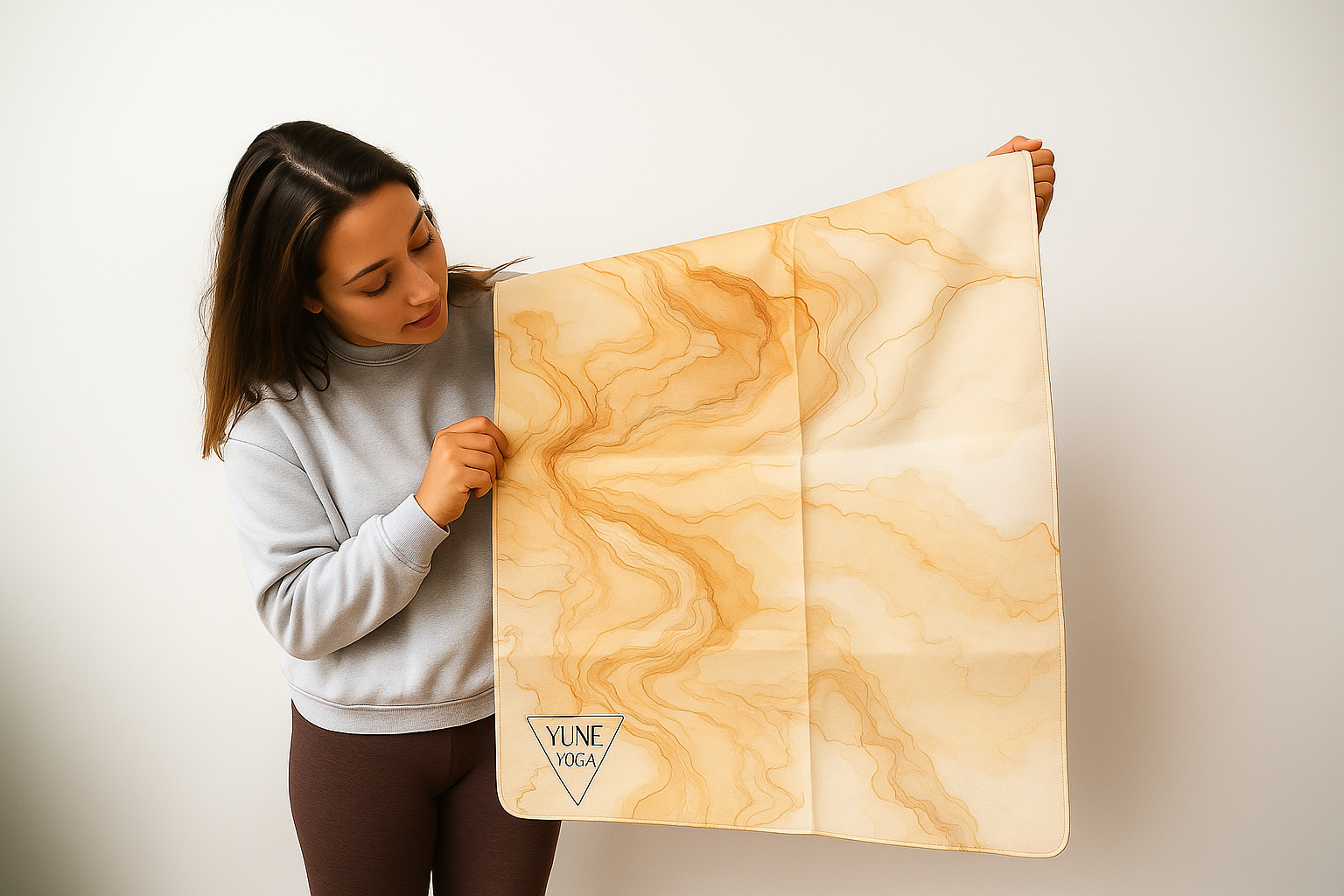 Yune Yoga - Vente Tapis de yoga - Tapis de yoga de voyage pliable Calacatta – Tapis léger de 2 mm, antidérapant et écologique pour la pratique en déplacement | Yune Yoga0