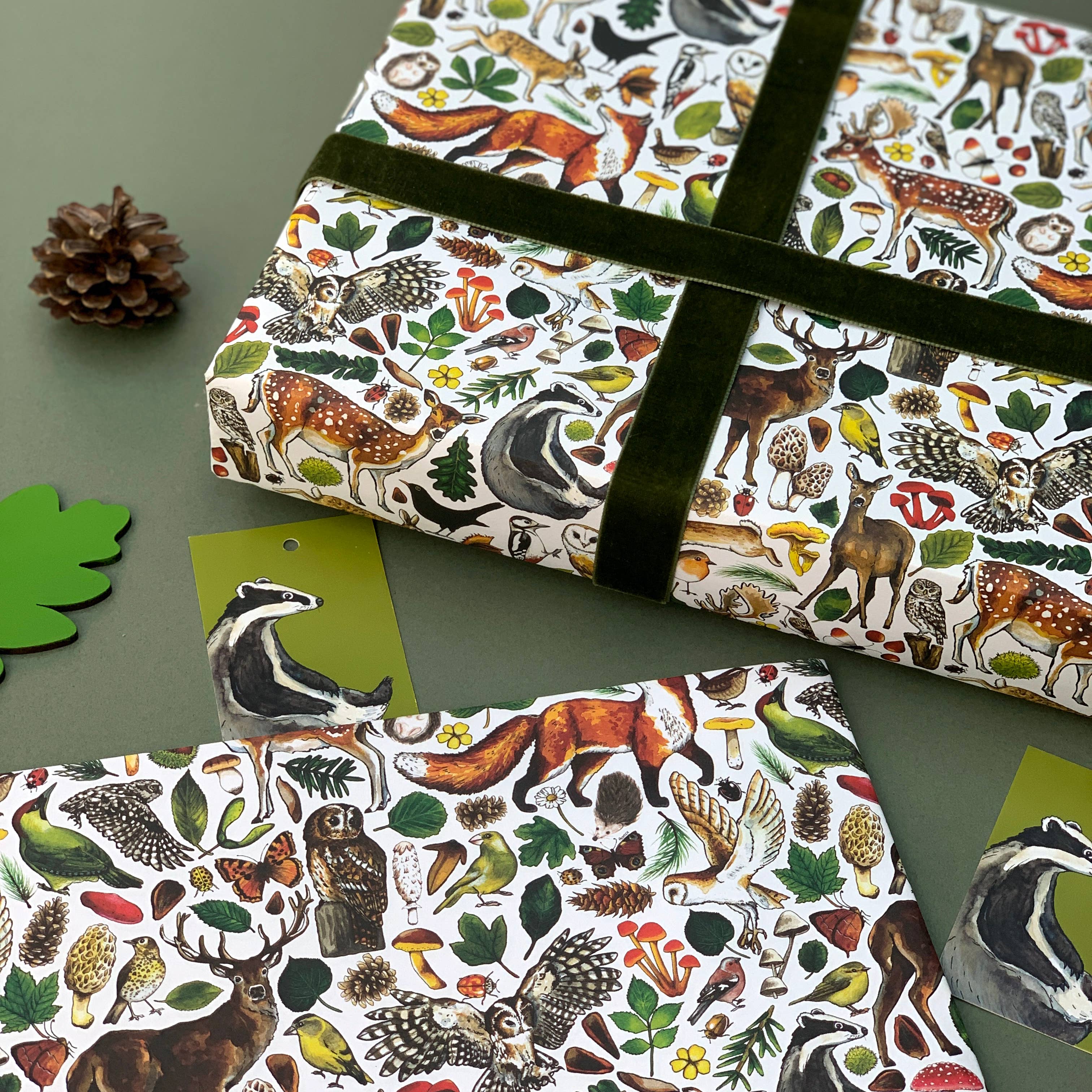 Alexia Claire Ltd - Vente Feuille de papier cadeau - Feuilles de papier cadeau Woodland Animals5