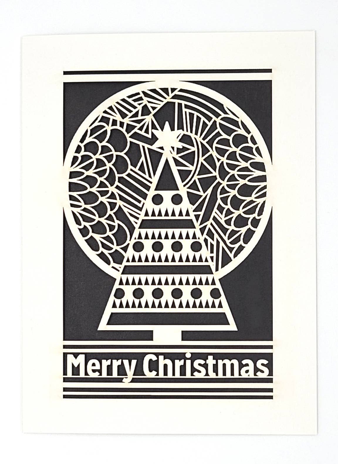 two hermanas – Großhandel Weihnachtskarte – Frohe Weihnachten - Baum und Mond1