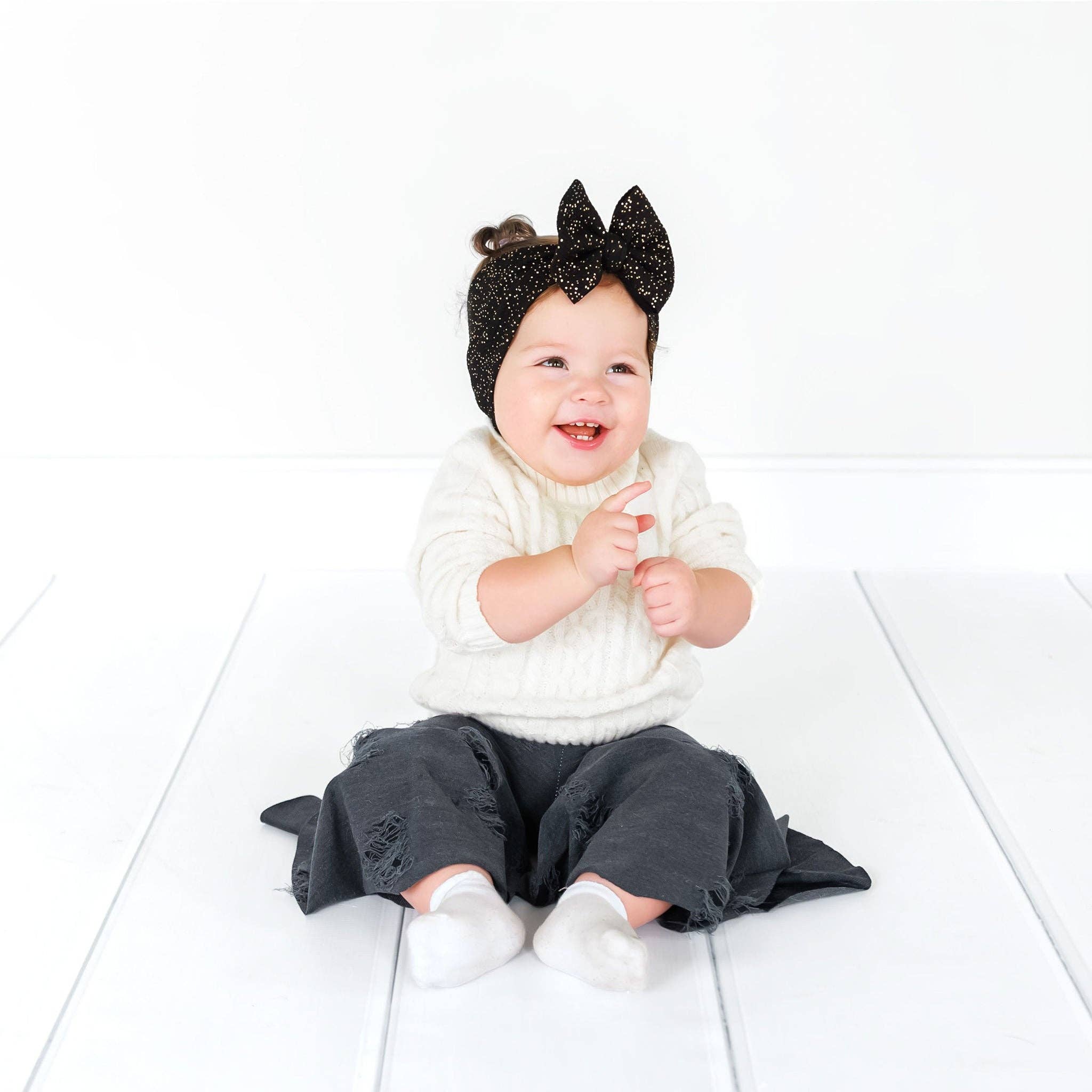 Tiny toes Baby Co - Wholesale Pants - Baby - Distressed Denim Inspired Baby Bell Bottoms4