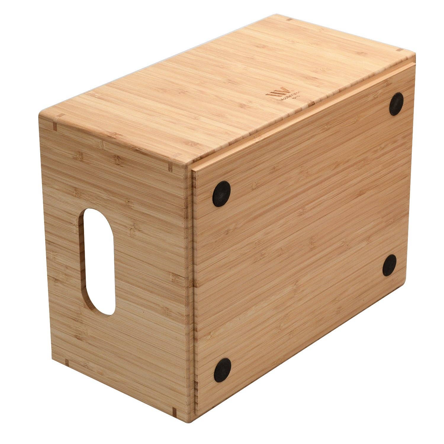 MobileVision - Wholesale Storage Bin - Bamboo Large Open Front Storage Box, 14 x 11 x 6.53