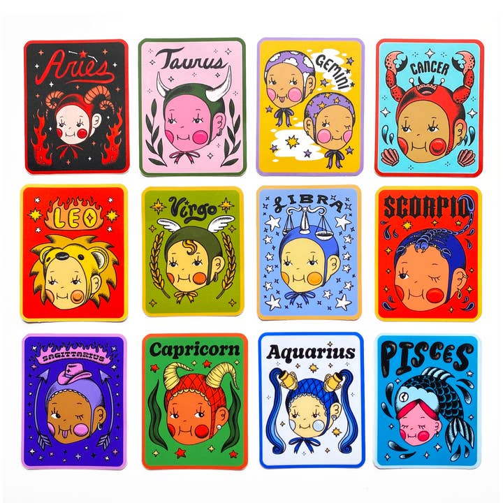 ZODIAC BABY STICKERS for wholesale by Ren-O-Graphics