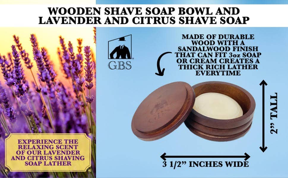 GENTS FINE GROOMING PRODUCTS - Wholesale Shaving Set/Kit - Men's - G.B.S Complete Men’s Wood Shaving Set - Straight Razor 6/8"4