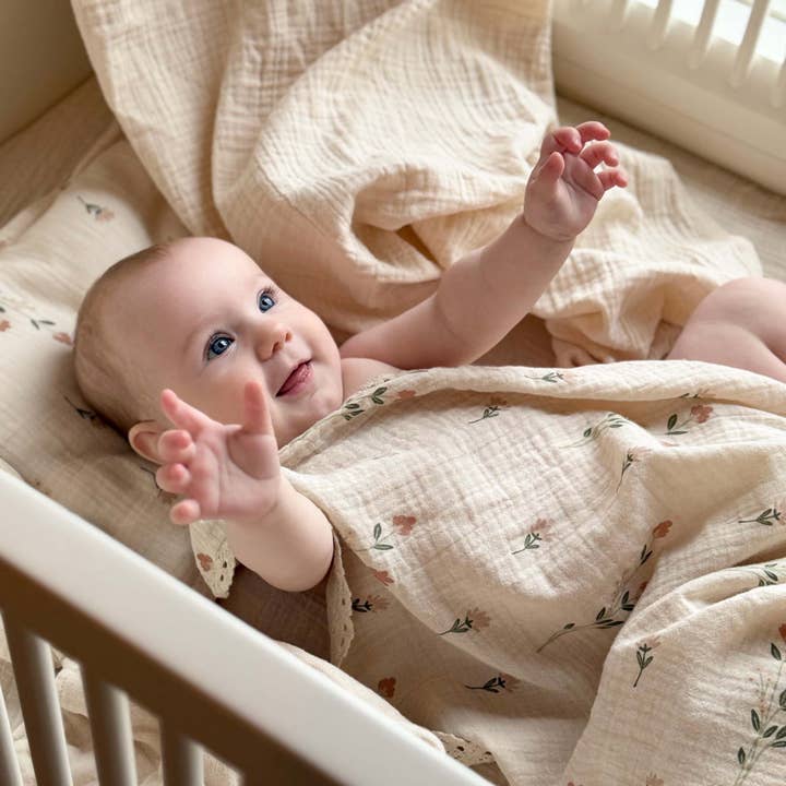 Summerville organic – Engroshandel Sengetæppe - Børn og baby – Baby Krølle Tæppe Blonder Nostalgia Økologisk Bomuld2