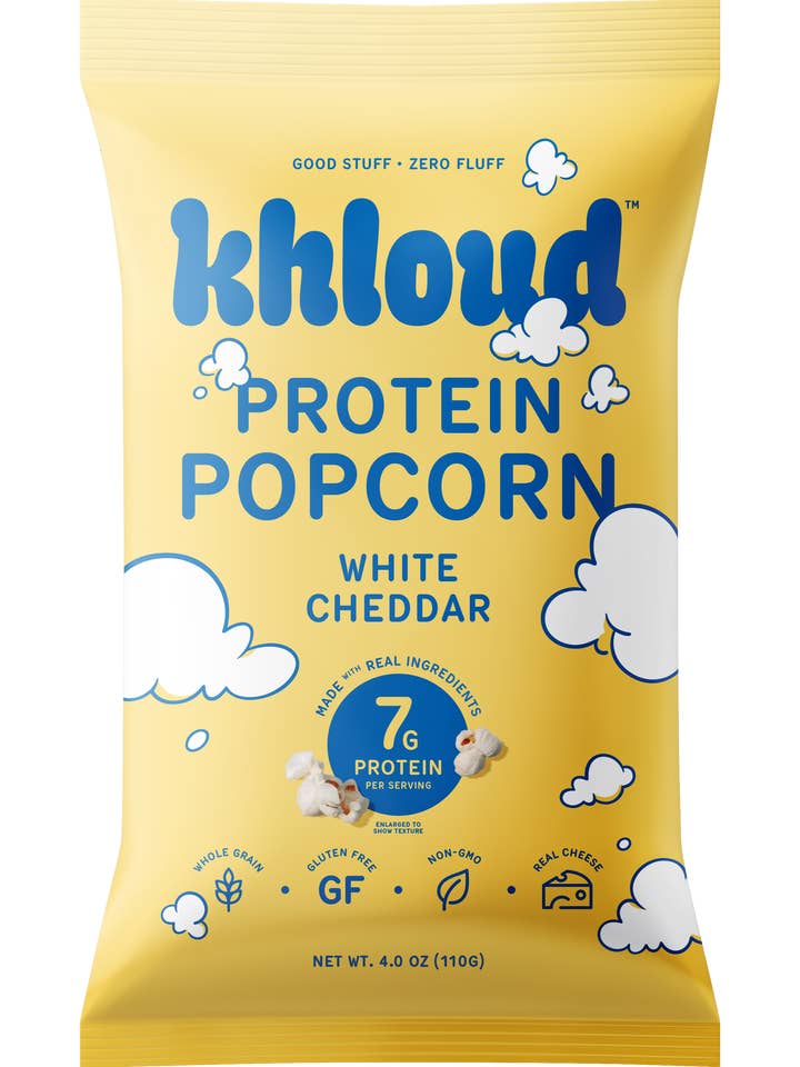 White Cheddar Protein Popcorn, 12pk Case for wholesale by Khloud Foods
