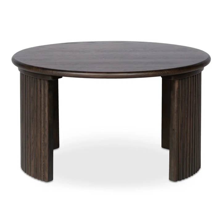 LOOMLAN - Wholesale Coffee Table - Penny Solid Oak Top Round Coffee Table4