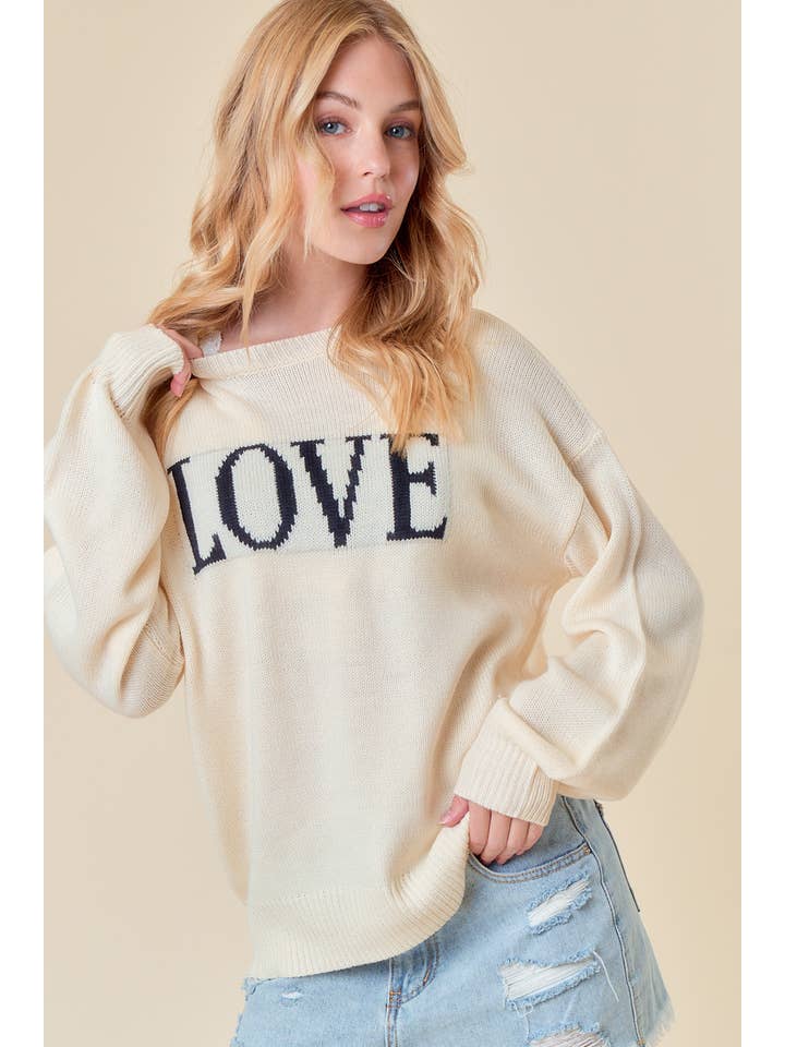 Doe and Rae - Wholesale Pullover-trui - Dames - Sweatshirt met lange mouwen van LOVE Embroidery - 44234T6