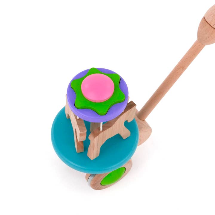 Little Poland Gallery – wholesale Träleksak - Barn – BAJO karusell tryck leksak2