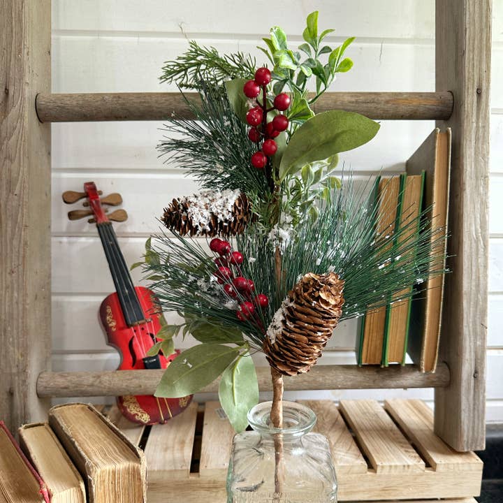 Large snowy pine mix - faux for wholesale by Oh You're Lovely