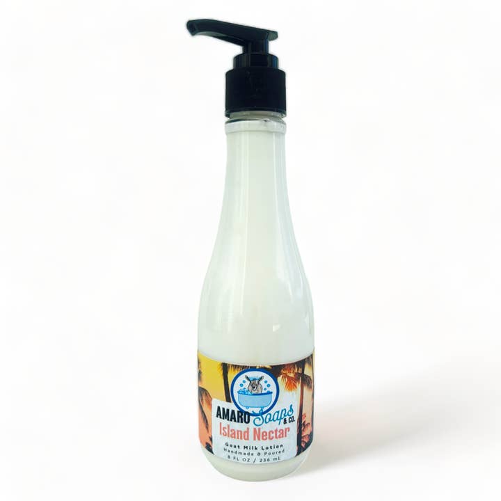 Island Nectar Goat Milk Lotion for wholesale by Amaro Soaps & Co.