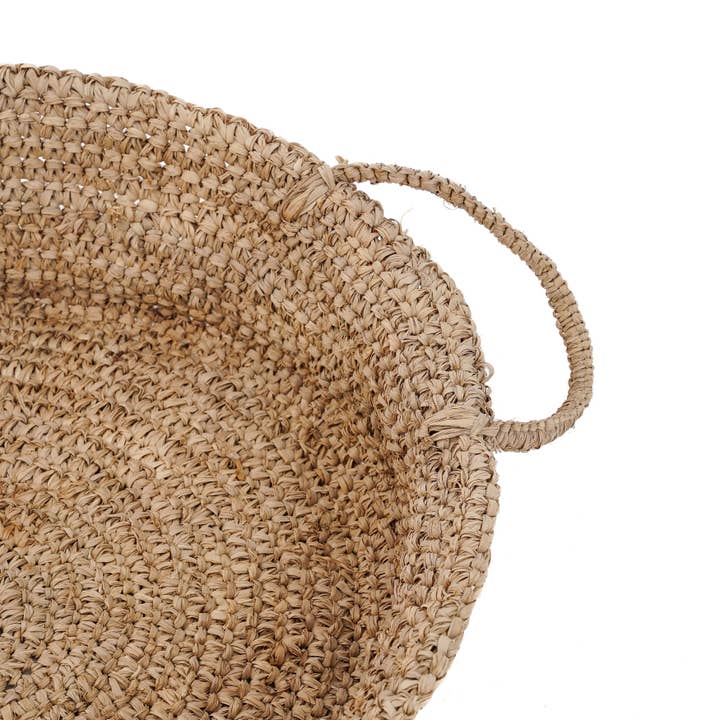 Bazar Bizar Living - Wholesale Basket - The Raffia Basket Trays - Natural - L5