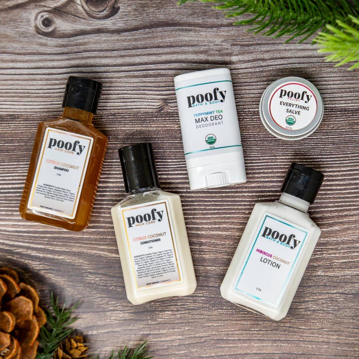 Holiday Travel Set for wholesale by Poofy Organics