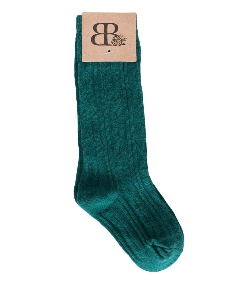 Bailey's Blossoms - Wholesale Socks - Kids - Pepper Knee-High Cable Knit Socks1