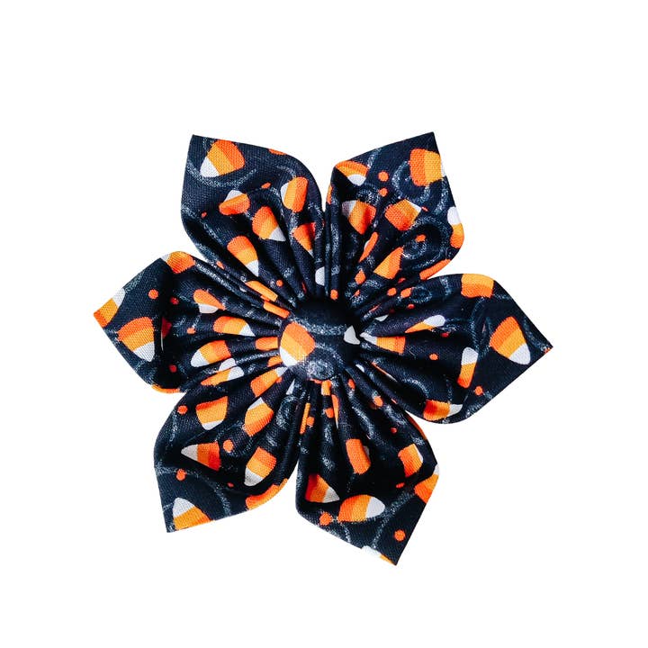 Charlotte's Pet – wholesale Pet bow tie – Dog – Candy Corn Dog Bow Tie and Collar Flower1