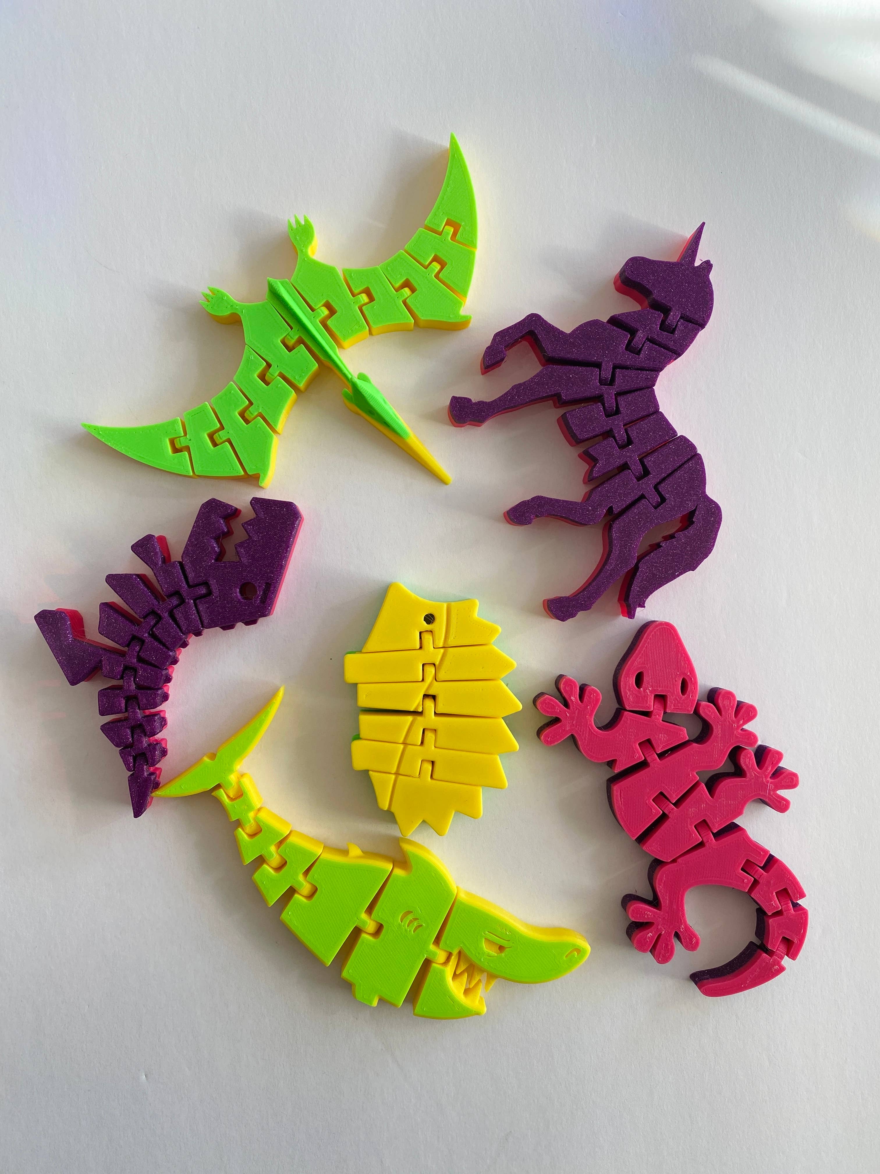 Love Always Leslie – Brinquedo Fidget - Crianças por atacado – Brinquedo Fidget Impresso em 3D, Brinquedo Ansiedade, Brinquedos Flexi, Flexi Animal1