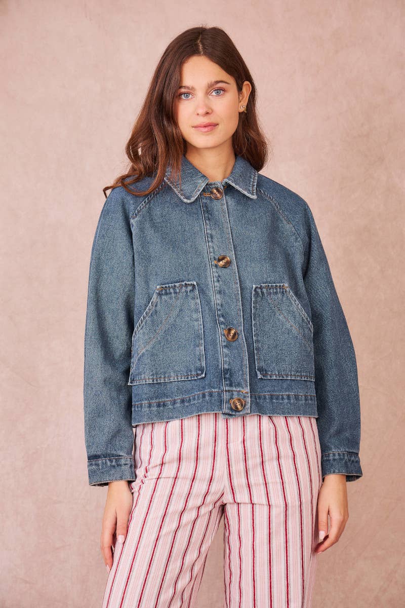 Calie Paris - Wholesale Denim Jacket - Women's - VERSAILLES – 100% Cotton Denim Jacket1
