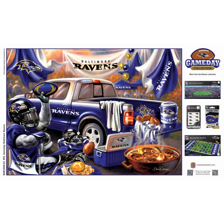 Masterpieces Puzzles - Wholesale Puzzle - Adult - Baltimore Ravens - Gameday 1000 Piece Puzzle