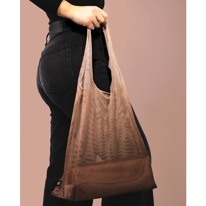 Arpe - Wholesale Grocery/Shopping Bag - Mesh Bag Chestnut Brown3