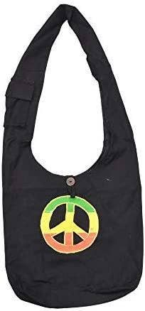Mandala Crafts – wholesale Crossbody bag – Women's – Rasta Peace Sign Crossbody Boho Shoulder Bag9