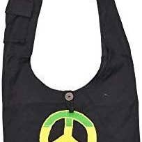 Mandala Crafts – wholesale Crossbody bag – Women's – Rasta Peace Sign Crossbody Boho Shoulder Bag9