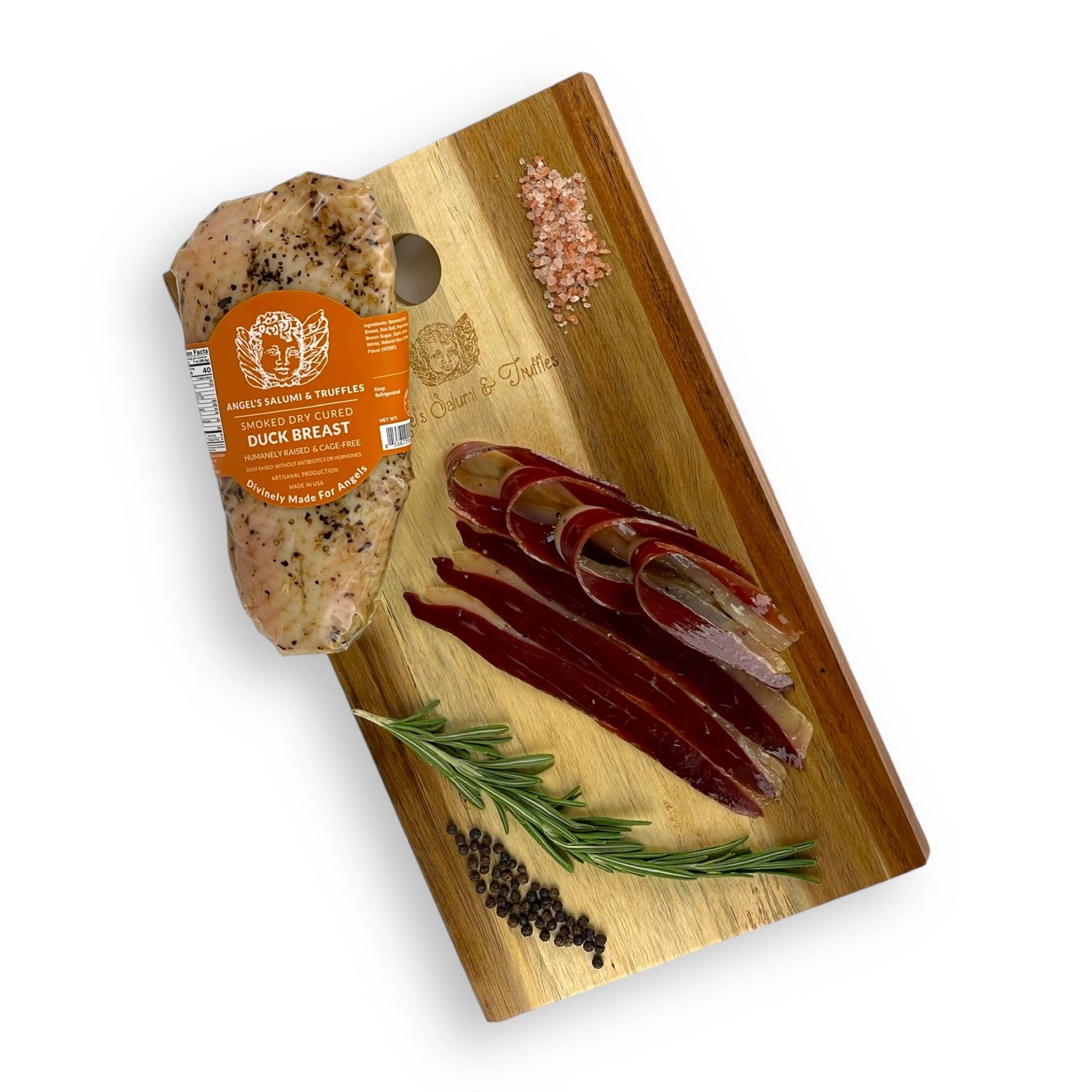 Angel's Salumi & Truffles - Wholesale Pork - Smoked Dry Cured Duck Breast Prosciutto (10.5oz-12oz)1