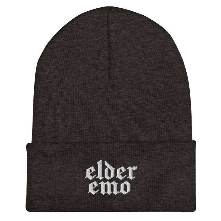 Goth Cloth Co. - Wholesale Beanie - Unisex - Elder Emo Embroidered Beanie1