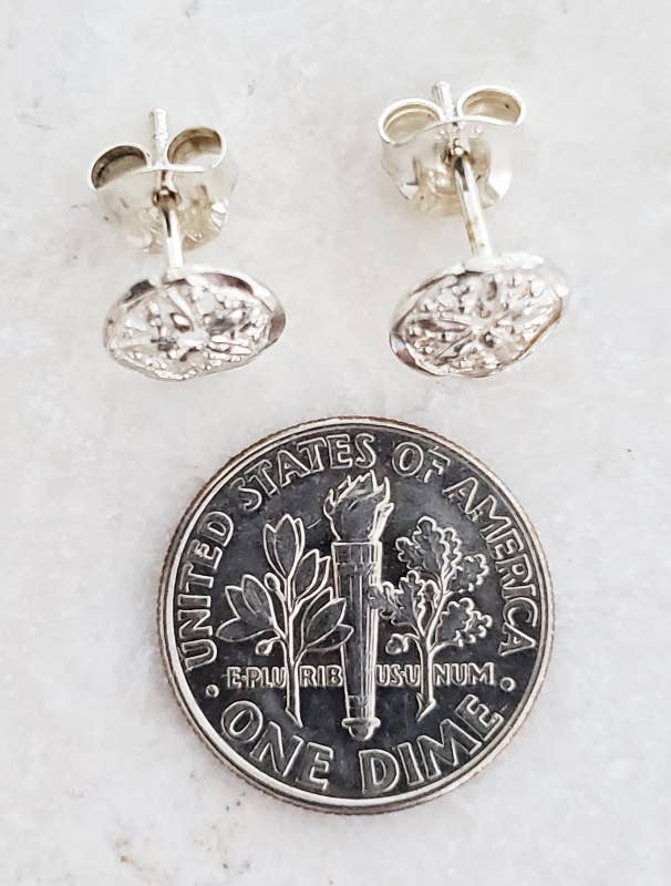 Sosie Designs - Wholesale Stud/Post Earrings - Silver Sand Dollar Studs3