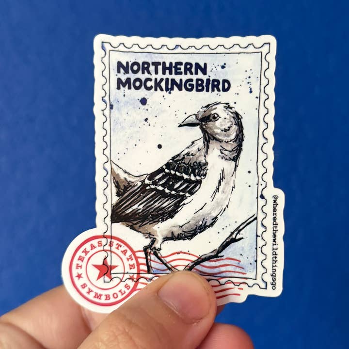 Northern Mockingbird Sticker for wholesale by Where’d The Wild Things Go