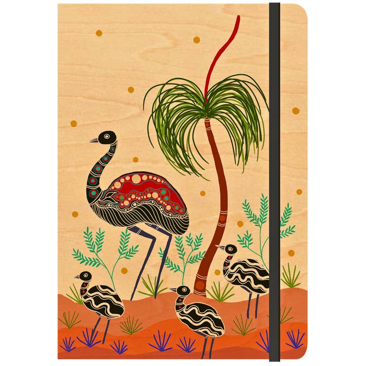 Diario A5 con tapa de madera (en blanco) - Emu para venta al por mayor de Greenigo