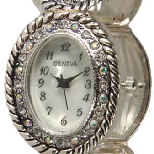 Time World USA – Großhandel Armbanduhr – Damen – 6 Geneva Stretchband-Uhren