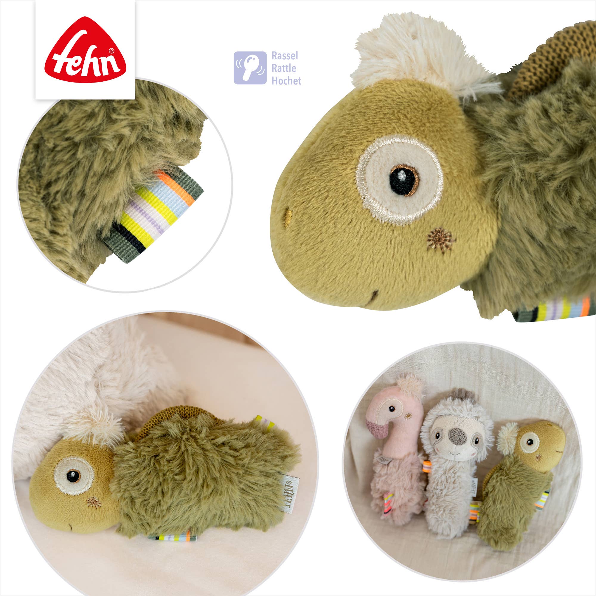 Fehn - Wholesale Handheld Rattle - Baby - Chameleon Grasping Toy - Grasping & Motor Skills Toy3