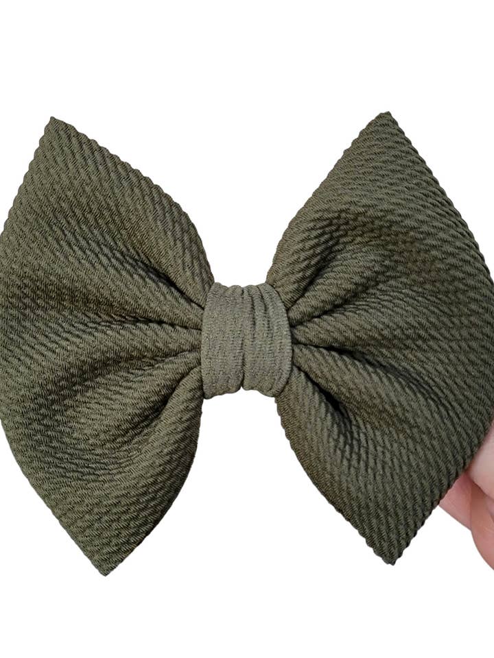 Savannah Bow-Olive for wholesale by Dainty Delights Creations