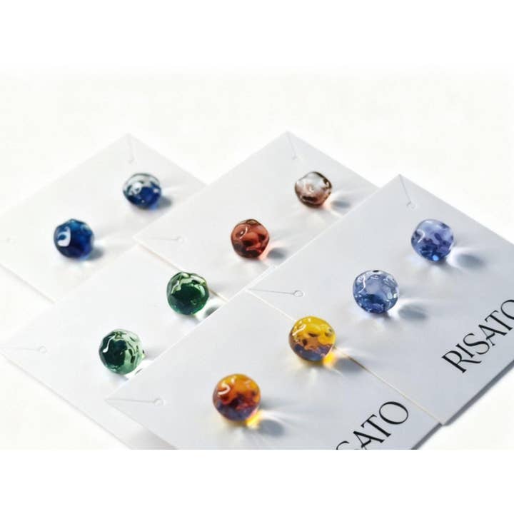 Orecchini Coral Mirage: Gioielli in Vetro Fatti a Mano per la vendita all'ingrosso da parte di RISATO