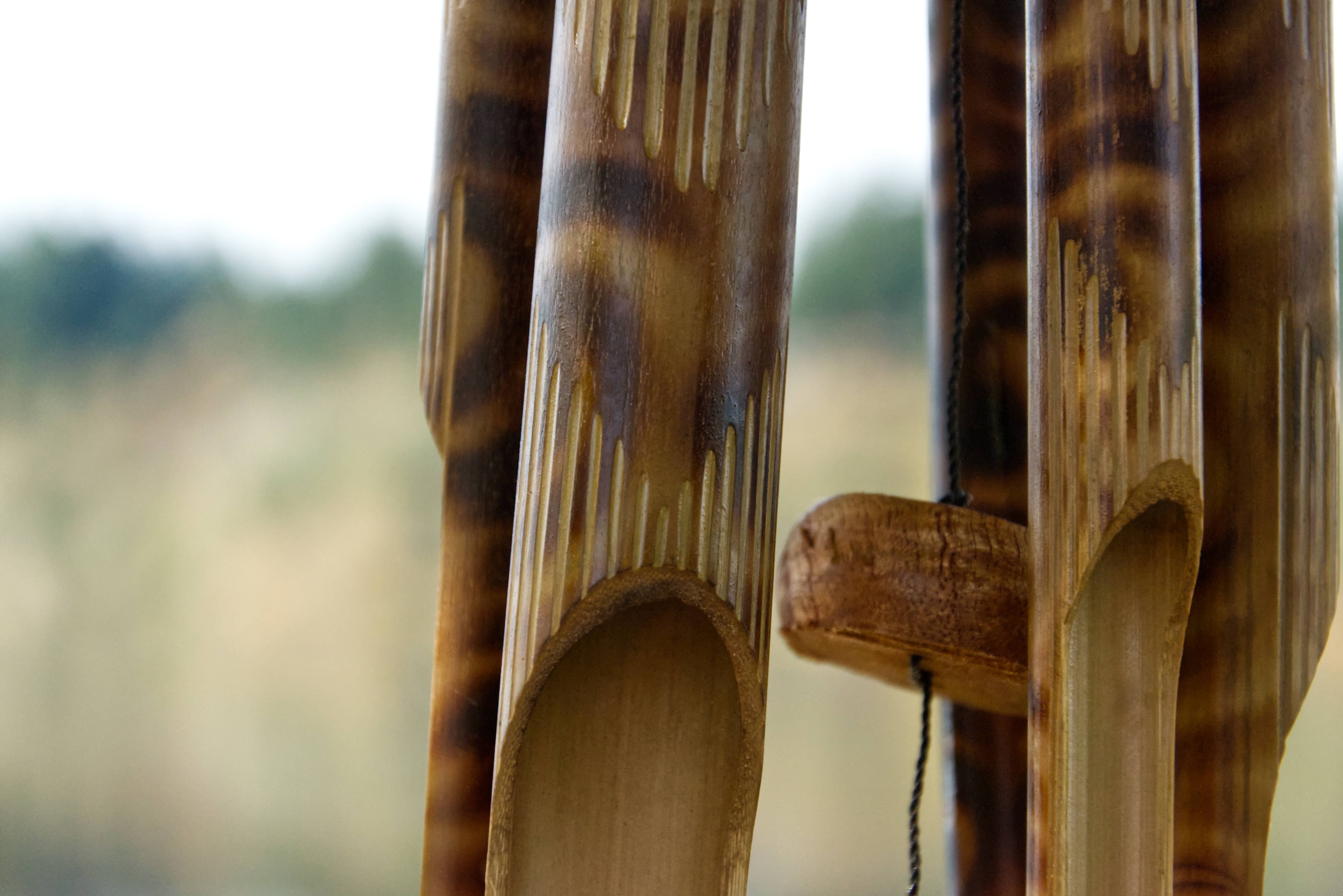 Cohasset Gifts - Wholesale Wind Chime - Lg Burnt Simple Bamboo Wind Chime5