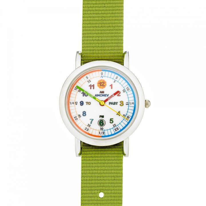 Amonev - Wholesale Wrist Watch - Kids - Time Teacher Watch Green Strap