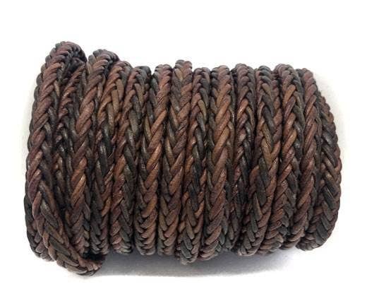 Sun Enterprises B.V. - Wholesale Craft Supplies - SQUARE BRAIDED BOLO LEATHER CORDS-6MM-BROWN0