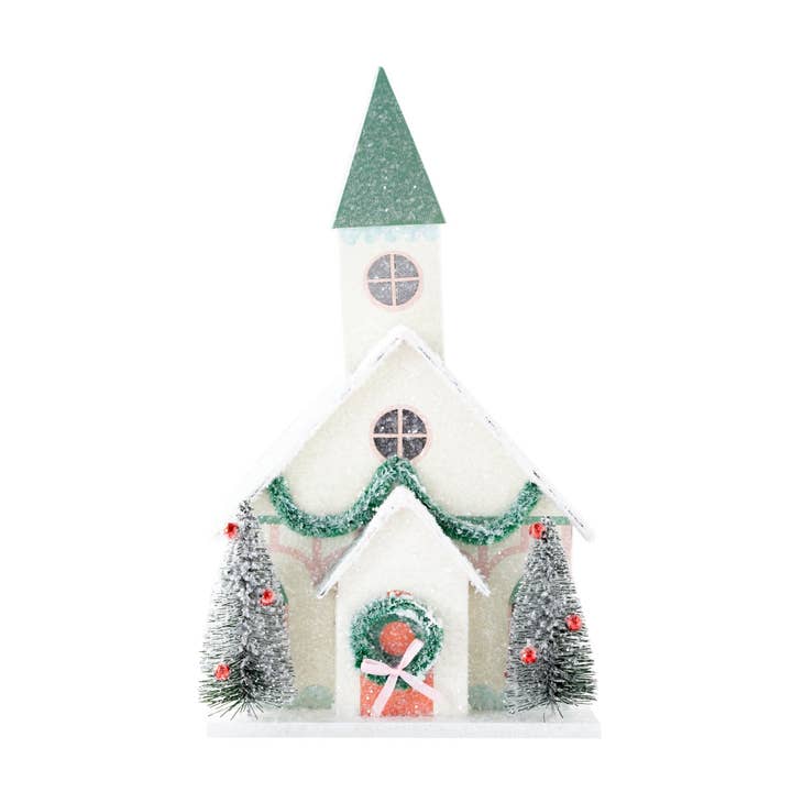 My Mind’s Eye - Wholesale Christmas Decoration - VIL1050 - Village Christmas Paper Church Decoration1