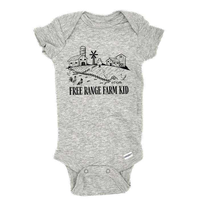 Sage & Soil - Wholesale Bodysuit (non-footed) – Baby - Free Range Farm Kid Infant Bodysuit3