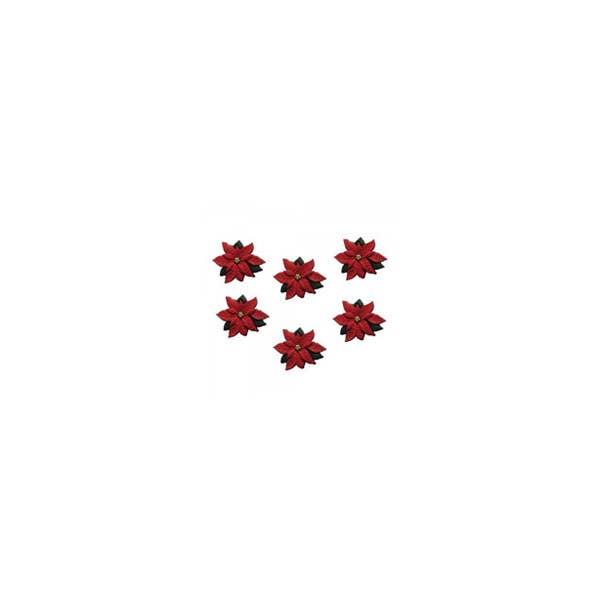 Bottoncini decorativi per scrapbooking Red Poinsettias per la vendita all'ingrosso da parte di Impronte D'Autore