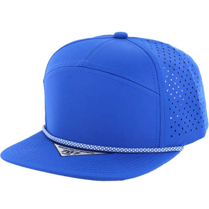 Zion Brand - Wholesale Flat-brimmed cap – Unisex - BLANK 7 PANEL HYDRO WITH ROPE SNAPBACK CAP8